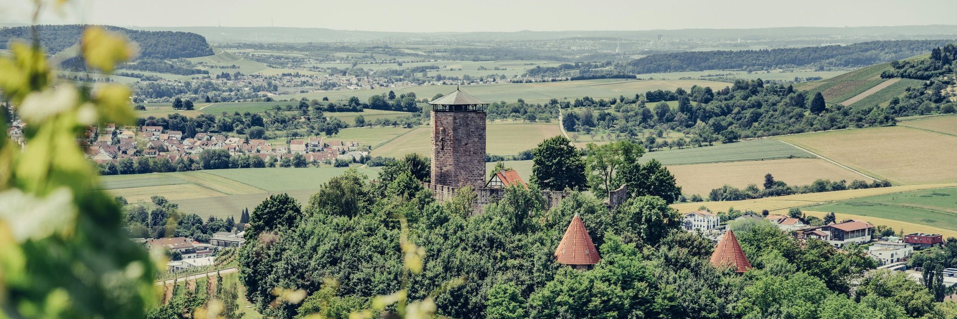 Wartkopf mit Blick auf Burg Hohenbeilstein | HeilbronnerLand | Wohnmobilreisen Baden-Württemberg